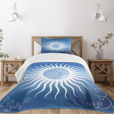 Crescent Moon Curlicues Bedspread Set