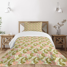 Exotic Foliage Butterfly Bedspread Set