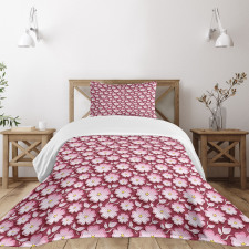 Romantic Floral Pattern Bedspread Set