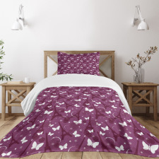 Abstract Butterflies Bedspread Set