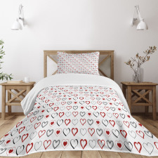Doodle Hipster Romance Bedspread Set