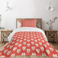 Hipster Hearts Valentines Bedspread Set