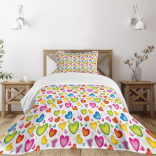 Colorful Butterflies Happy Bedspread Set