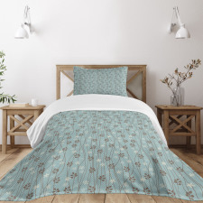 Floral Rustic Garden Bedspread Set