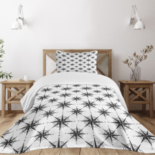 Monochrome Windrose Bedspread Set