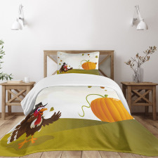 Happy Pilgrim Theme Bedspread Set