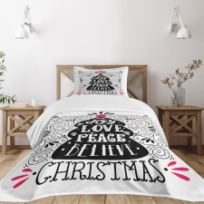 Christmas Tree Pattern Bedspread Set