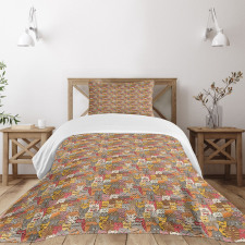 Psychedelic Comic Mascots Bedspread Set