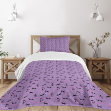 Funky Funny Romantic Hearts Bedspread Set