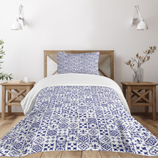 Tile Square Abstract Pattern Bedspread Set