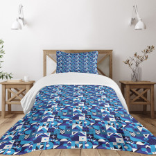 Contemporary Abstract Bedspread Set