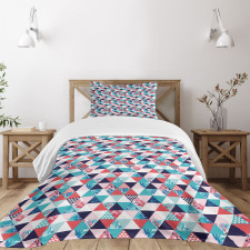 Triangles Beach Mosaic Bedspread Set