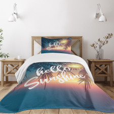 Tropical Palms Bedspread Set