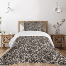 Flowers Butterflies Lace Bedspread Set