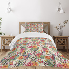 Diamond Shaped Rectangle Bedspread Set