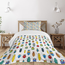 Colorful Insects Bedspread Set