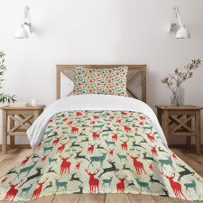 Wooden Winter Animals Bedspread Set
