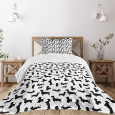 Monochorme Canine Bedspread Set
