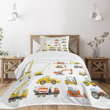 Cartoon Machinery Bedspread Set
