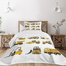 Big Vehicles Art Bedspread Set