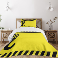 Hook Striped Frame Bedspread Set