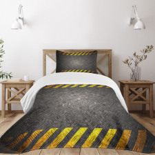 Caution Tape Frame Bedspread Set