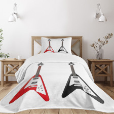 V Shaped Design Song Bedspread Set