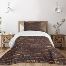 Famous Places of World Bedspread Set