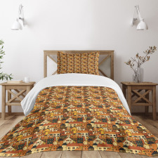 Panoramic Illustration Bedspread Set