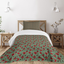 Floral Arrangement Dance Bedspread Set