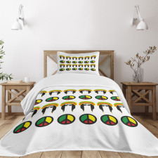 Colorful Reggae Bedspread Set