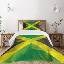 Triangle Polygon Flag Bedspread Set