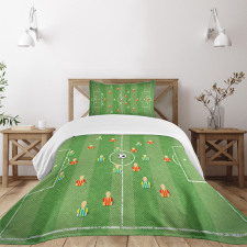 Goalkeeper Striker Motif Bedspread Set