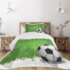 Grunge Football Design Bedspread Set