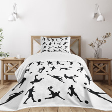 Football Silhouettes Bedspread Set