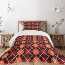 Autumn Scottish Argyle Bedspread Set