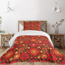 Vivid Botanical Gerbera Art Bedspread Set