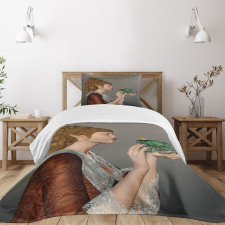 Princess Kissing Frog Bedspread Set