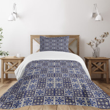 Squares Azulejo Tiles Bedspread Set
