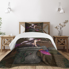 Mythical Creature Forest Bedspread Set