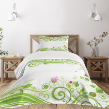 Blossoming Stripes Bedspread Set