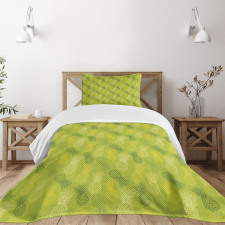 Tropical Pineapple Bedspread Set