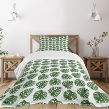 Palm Leaves Nature Bedspread Set