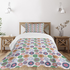 Vintage Ornate Circles Bedspread Set