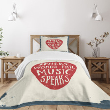 Musical Slogan Pick Bedspread Set