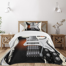 Retro Grunge Guitar Bedspread Set