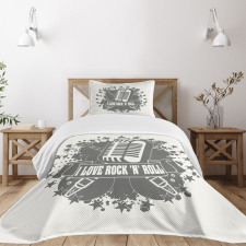 Retro Microphone Bedspread Set