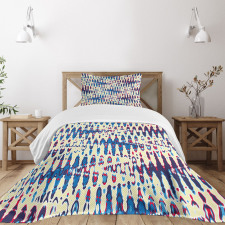 Refracted Waves Abstract Bedspread Set