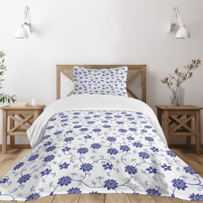 Chinese Floral Nature Bedspread Set