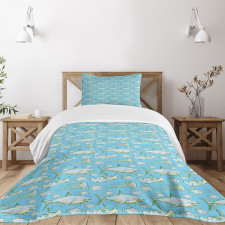 Vintage Sea Creatures Bedspread Set